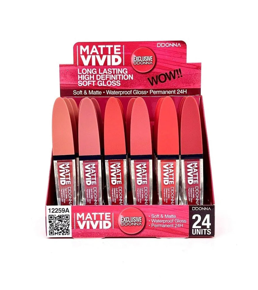 Gloss à lèvre colorés waterproof Matt Vivid