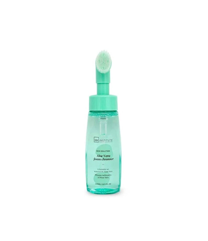 Mousse nettoyante visage avec brosse - Aloe Vera